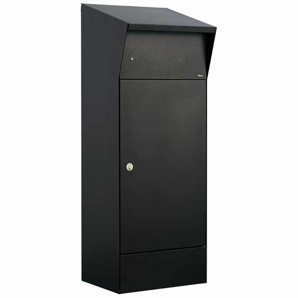 Book Publishing Co Allux Bjorn Top Loading Freestanding Parcel Mailbox, Black GR958943